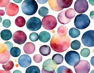 Seamless stylish pattern with watercolor circles Vector background