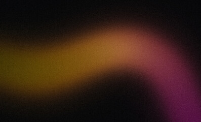 Orange dark color spots with light leaks grainy backdrop. Abstract magenta black color wavy shaped light leaks noisy gradient, website header, cover.