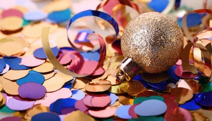 Wall Mural - new year's confetti