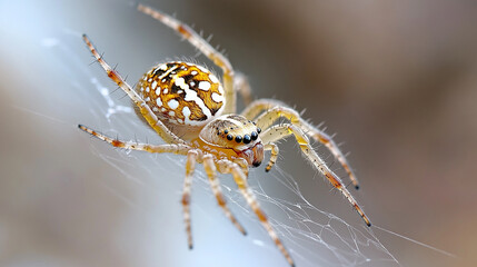 
An abstract pattern made by taking a photo of a Garden Spider and applying fractal mirroring