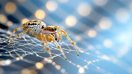 
An abstract pattern made by taking a photo of a Garden Spider and applying fractal mirroring