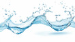 © Pimnon - A clear splash of water forms fluid waves, evoking freshness and movement on a bright background.