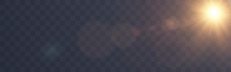 Wall Mural - sun. the background is a ray of light or sunbeam vector. it shows an abstract golden light shining a