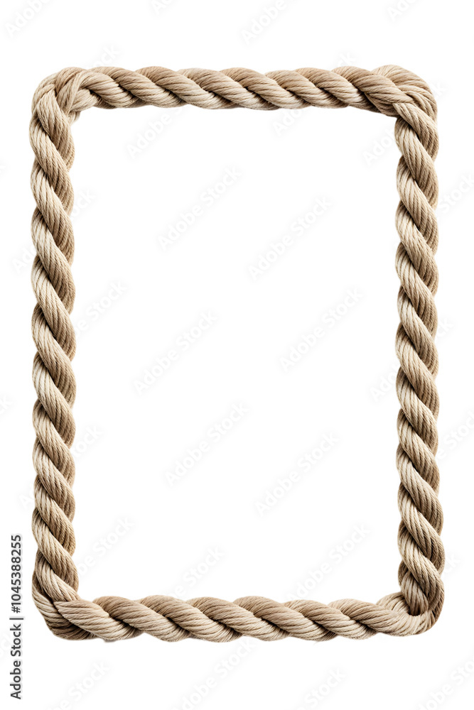 Rope border frame transparent background Stock Illustration | Adobe Stock
