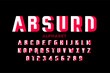 © piai - Absurd. Impossible shape font design, alphabet letters and numbers vector illustration