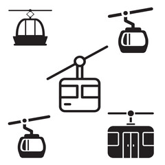 Cable Car vectors design symbol 