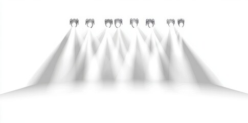 Leinwandbilder - Set of isolated light effects on transparent PNGs with spotlight on all elements.