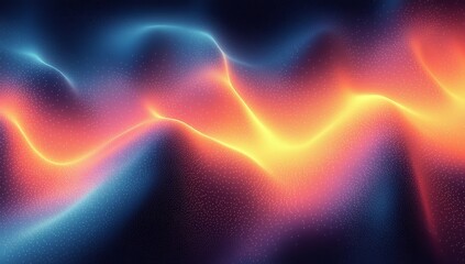 Leinwandbilder - Banner poster with an abstract grainy gradient background of the Aurora borealis