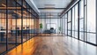© WITTAYA  ANGMUJCHA - Glass partition installation in a modern office, creating sleek and open workspaces.