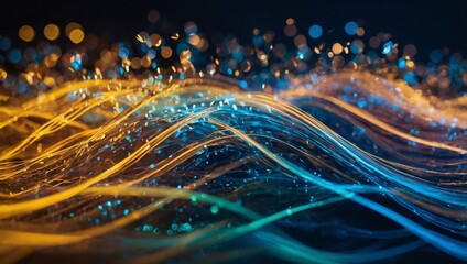 Wall Mural - Modern technology Waves flow