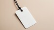 © TheStoodio - Handcrafted white clothing tag with a natural rope string, perfect for apparel, accessories, or handmade products, emphasizing simplicity and authenticity.