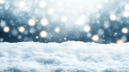 Wall Mural - snow on a blue backdrop