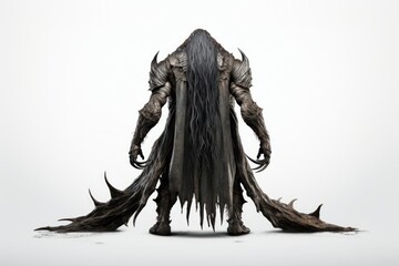 Poster - Photo of prime monster sculpture on white background.