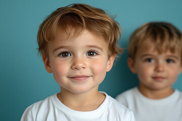 portrait of an white little boy with a smile