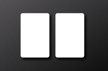 Business card mockup with black background