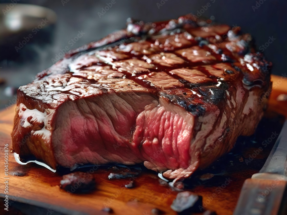 Steak Beef Tomahawk Wagyu Camping Family Restaurant Medium Well Done Photo Inspiration