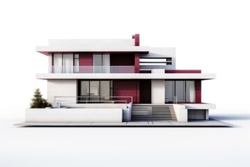 Poster - A modern house architecture building city.