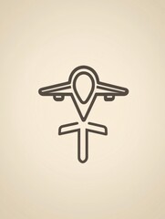 Leinwandbilder - A sleek airplane icon soars towards a map pin, symbolizing the excitement of exploring new travel destinations and adventures. Generative AI