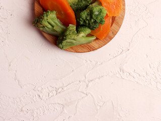 brocoli carrot ingredient kitchen diet leaf raw vegetarian meal plant lunch box organic photo art