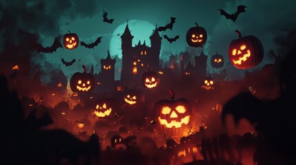 Wall Mural - halloween background wallpaper 