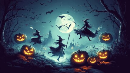 Wall Mural - halloween background wallpaper 