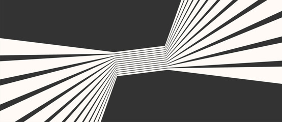 Wall Mural - abstract background with zigzag lines. stripes optical art illusion.