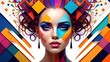 © Nadezhda - Art portrait of a woman with colorful makeup