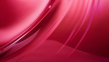 Wall Mural - abstract pink background with curved glass shape and fluid lines bright colored wallpaper for presen