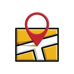 Location on map. specific locations marked on the map. location icon. flat design style. Travel, navigation, maps, shipping. vector template design