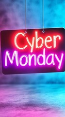 Wall Mural - Cyber monday - website banner shopping background 