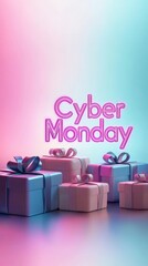 Wall Mural - Cyber monday - website banner shopping background 