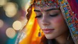© Mia  - Colorful traditional attire - portrait of a woman with intricate details and vibrant patterns