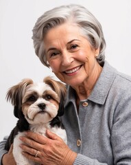 Italian Grandmother with Shih Tzu Friend