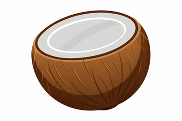 Sticker - Coconut isolated on the white background