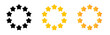 © Alex - Star circle frame. Cartoon gold star round border design