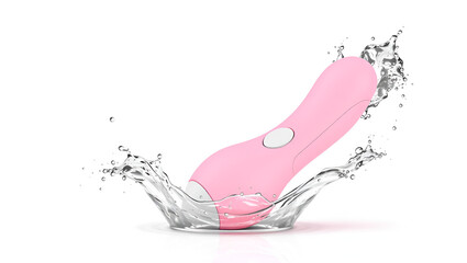 Rechargeable Clitoral and G-Spot Vibrator , Waterproof Couples Vibrator Pink, Wireless Remote Control Clitoris G Spot Stimulator, Adult Sex Toy for Women Solo Play or Couples Fun. Isolate on white.