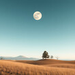 © suwan - moon, sky, landscape, sunset, sun, sunrise, nature, night, tree, mountain, field, evening,