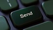 © anatolii - Close-up of a green keyboard key labeled Send, symbolizing communication in the digital age during daytime usage