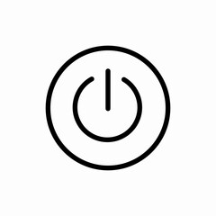 turn off power raster icon sign vector