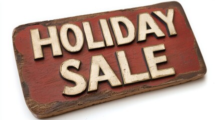 A vibrant holiday sale sign showcasing excitement and savings for festive shopping. Perfect for marketing campaigns and promotions.