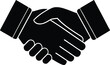 © Tshirt House - Handshake Icon, Handshake Silhouette Vector, Business Agreement Handshake Vector