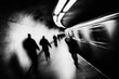 © Konstiantyn Zapylaie - Blurred shadows and motion capture the urban subway commute