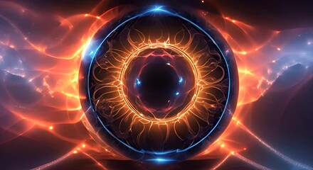 Wall Mural - bubble plasma copy background space dark blue glowing flow energy dynamic energy plasma lightning gl