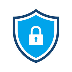 Wall Mural - shield with lock icon