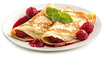 The Delicious Raspberry Crepes