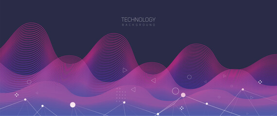 Abstract wave technology and science background