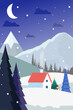 © Febrian - Winter backgrounds for social media stories. Cute Winter Scene background vector illustration