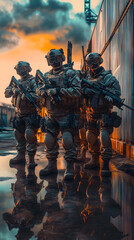 Wall Mural - Elite tactical squad