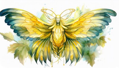 Wall Mural - blue and yellow butterfly