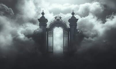 Wall Mural - The gates of heaven that wait after death